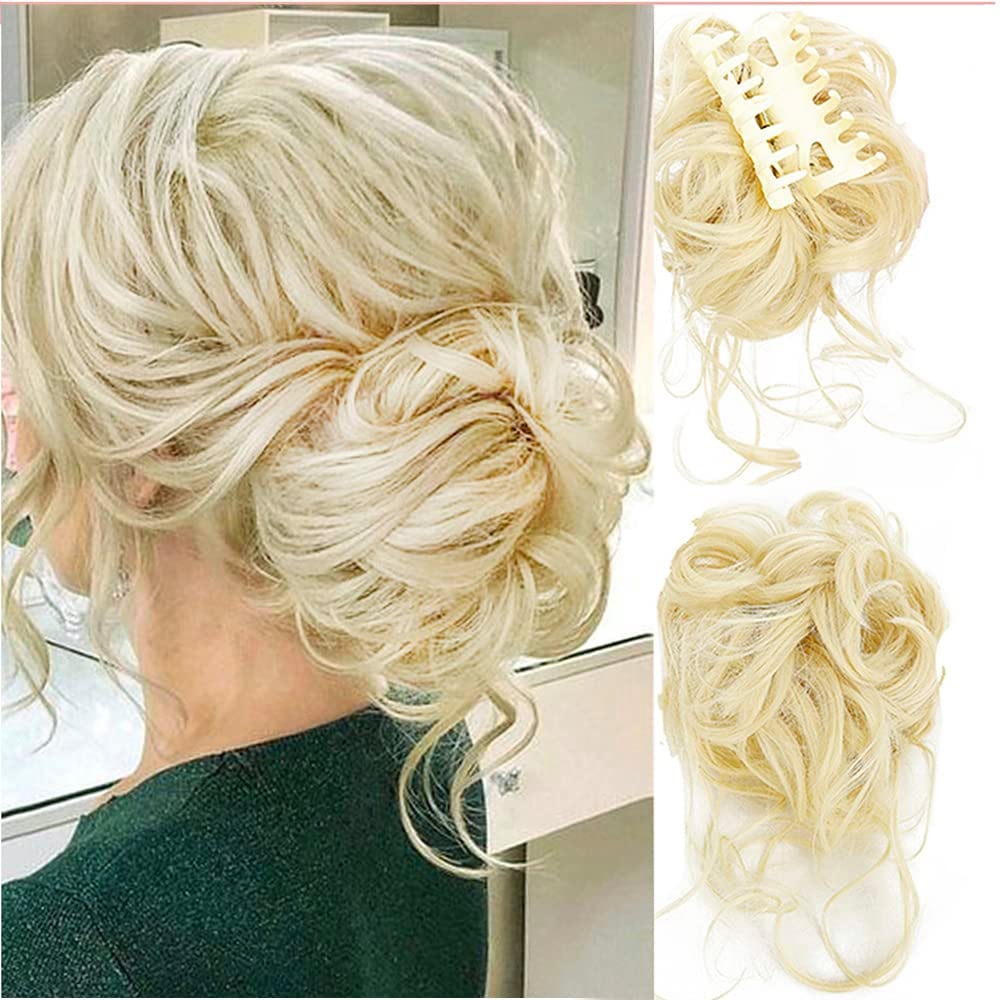 Top Knot Hairpiece | Curly Synthetic Hair | Elastic Band & Secure Hold | Instant Volume