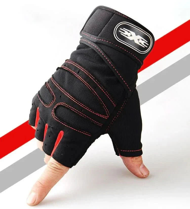 Training Gloves for Gym & Cycling | Shock-Absorbing Padding & Wrist Support | Breathable Fabric