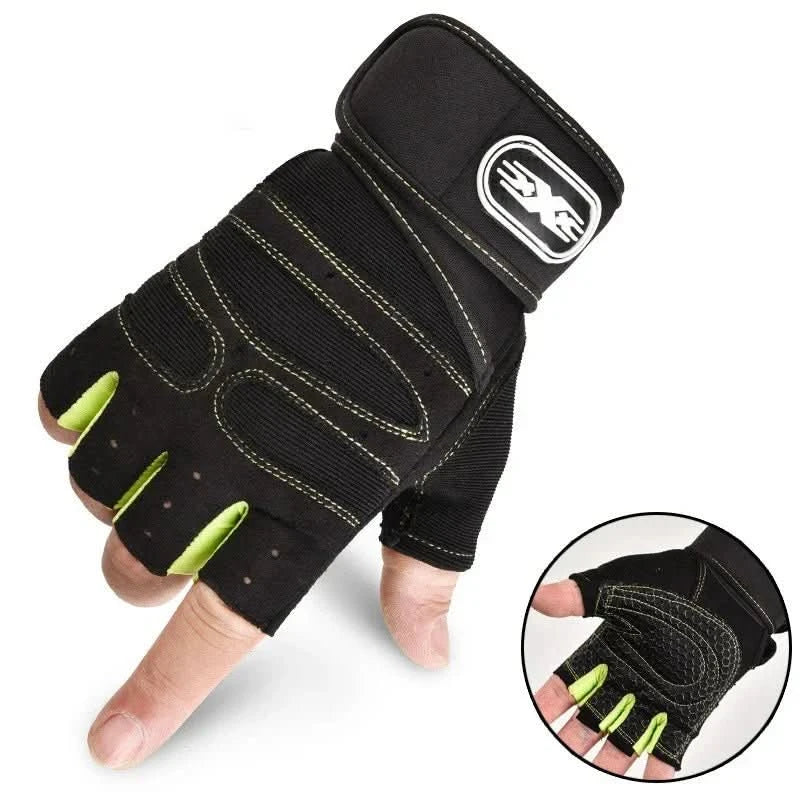 Training Gloves for Gym & Cycling | Shock-Absorbing Padding & Wrist Support | Breathable Fabric