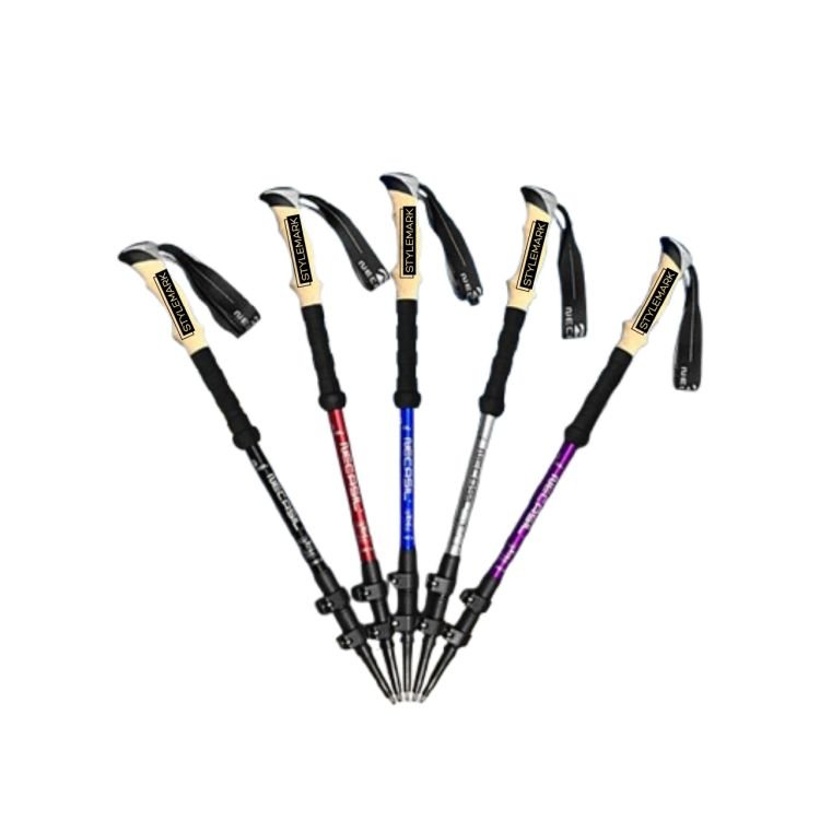 Trekking Poles | Lightweight Anti-Shock Design | Carbon Fiber Construction | Ergonomic Cork Grip