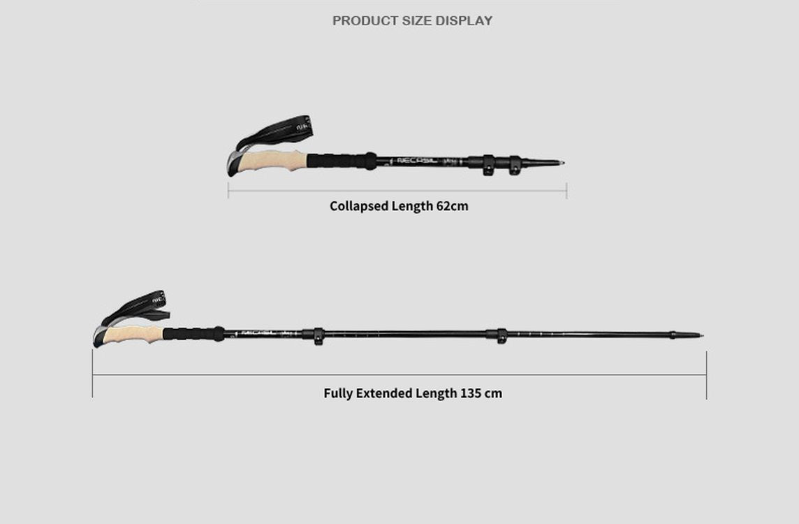 Trekking Poles | Lightweight Anti-Shock Design | Carbon Fiber Construction | Ergonomic Cork Grip