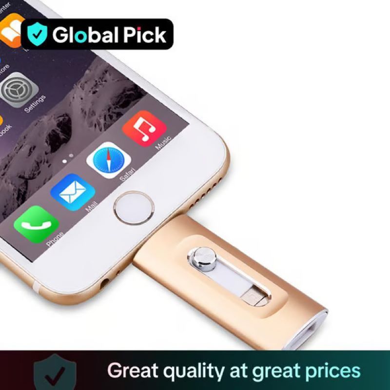 USB Flash Drive for Phone & PC | 3-in-1 OTG & Type-C Adapter | High-Speed Metal Keychain