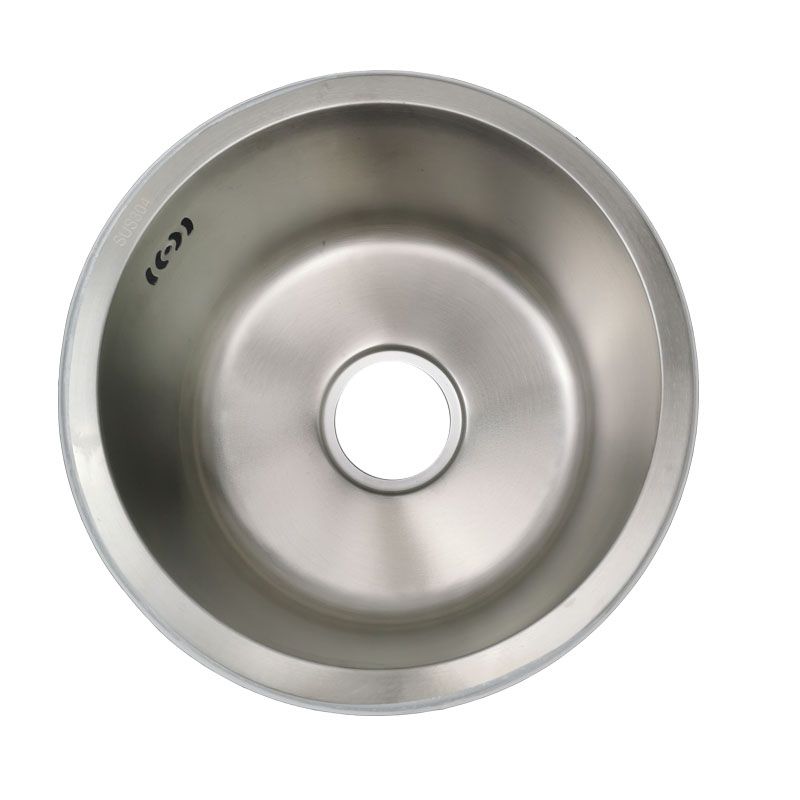 Undermount Round Sink | Stainless Steel Single Basin | Basket Strainer & Drain | Durable Design