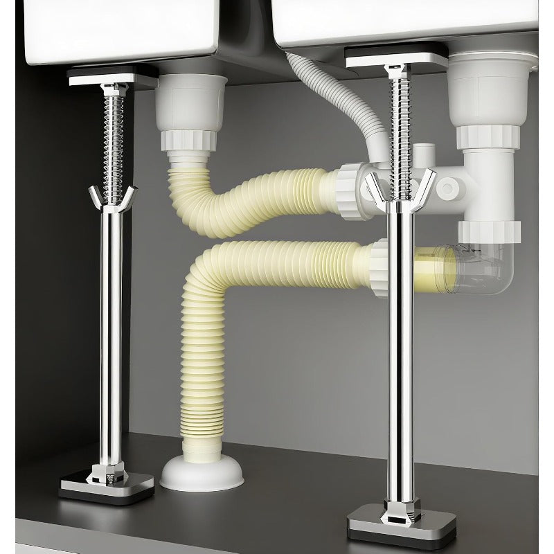 Undermount Sink Support Kit | Heavy-Duty Adjustable Brackets | 500 lb Load Capacity