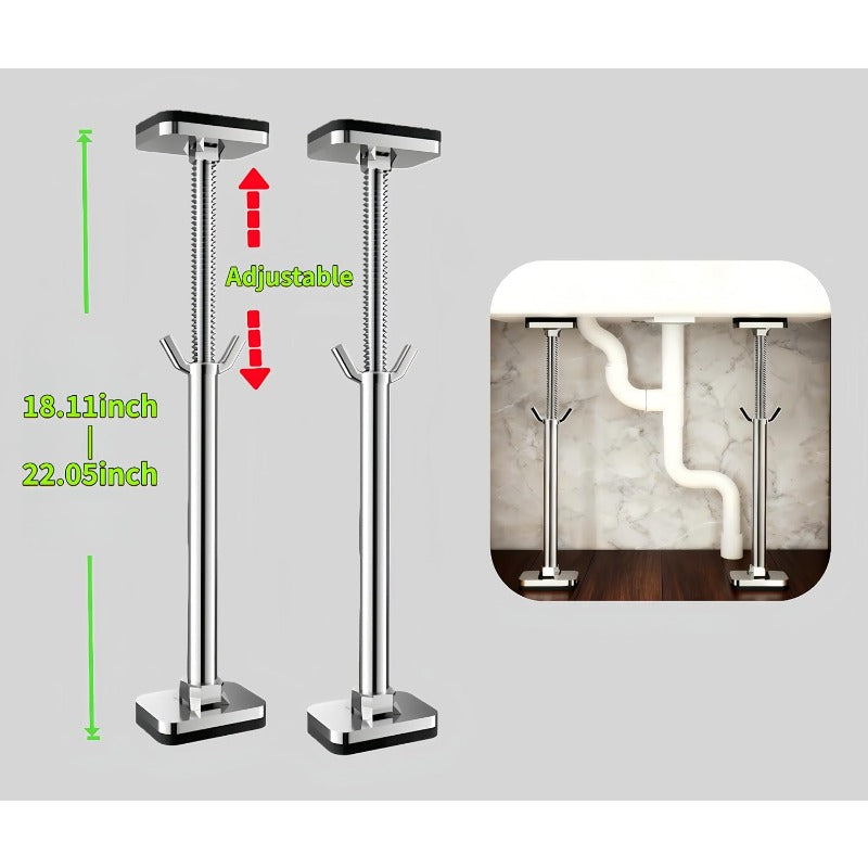 Undermount Sink Support Kit | Heavy-Duty Adjustable Brackets | 500 lb Load Capacity
