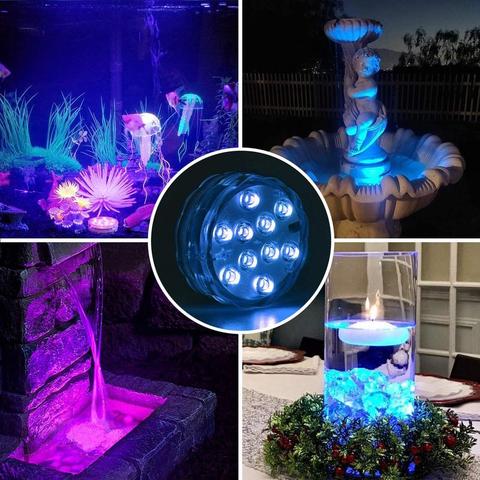 Underwater LED Lamp | 16 Colors & Multiple Modes | Remote & Suction Cups | Pool, Pond & Bathtub