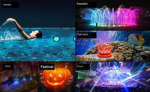 Underwater LED Lamp | 16 Colors & Multiple Modes | Remote & Suction Cups | Pool, Pond & Bathtub