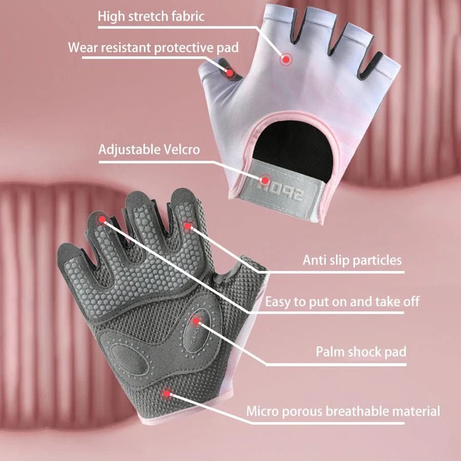 Unisex Fitness Gloves | Breathable Half-Finger Design | Reinforced Grip, Comfortable Fit