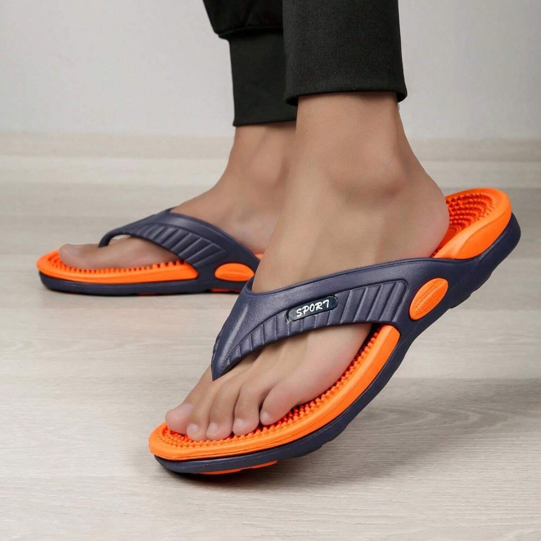 Unisex Flip Flops | Acupressure Footbed | Arch Support & Non-Slip Sole | Comfortable Fit