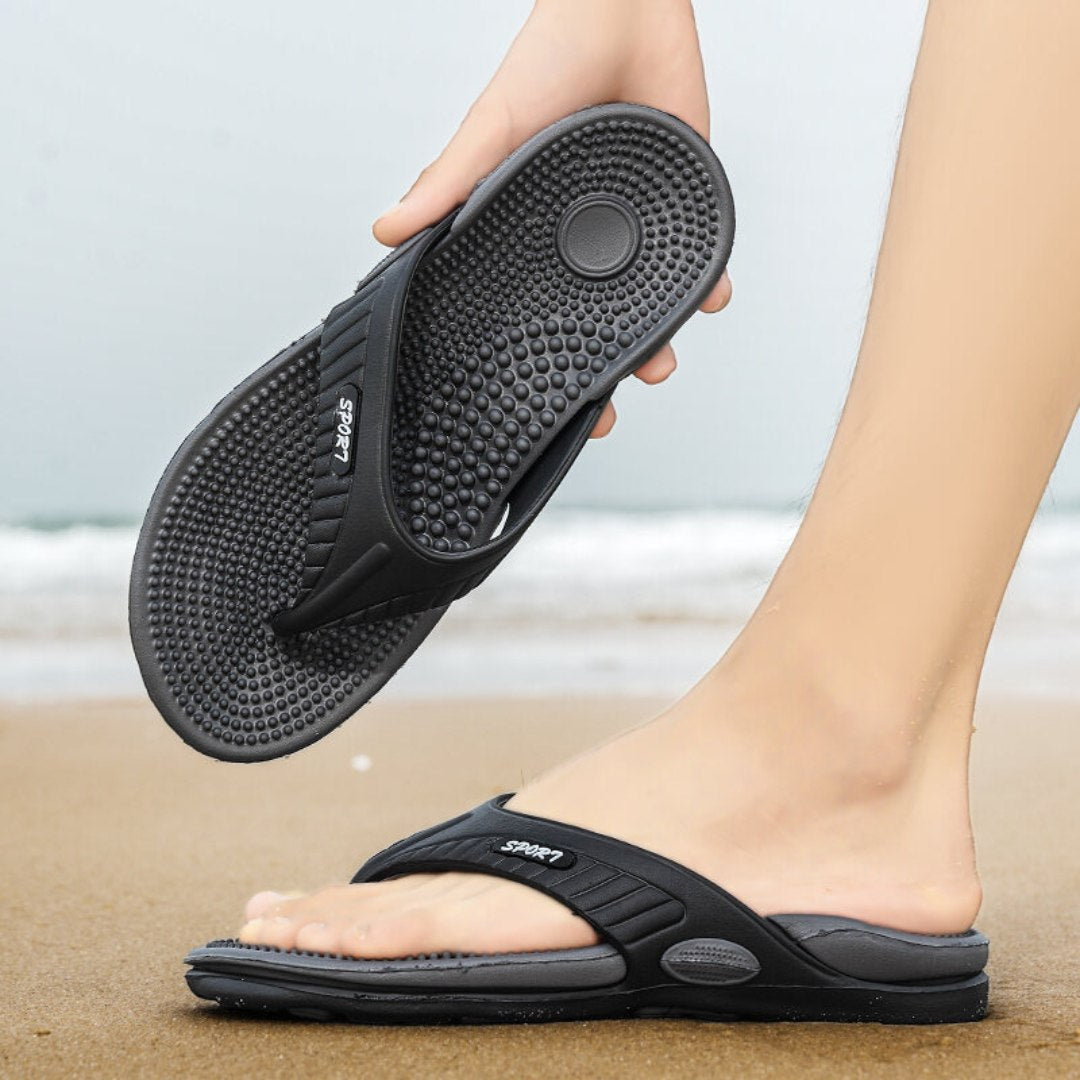 Unisex Flip Flops | Acupressure Footbed | Arch Support & Non-Slip Sole | Comfortable Fit