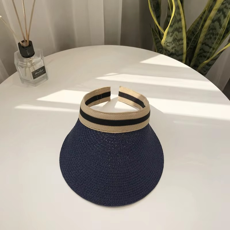 Unisex Sun Visor Hat | Wide Brim UV Protection | Straw & Adjustable Fit | Lightweight Comfort