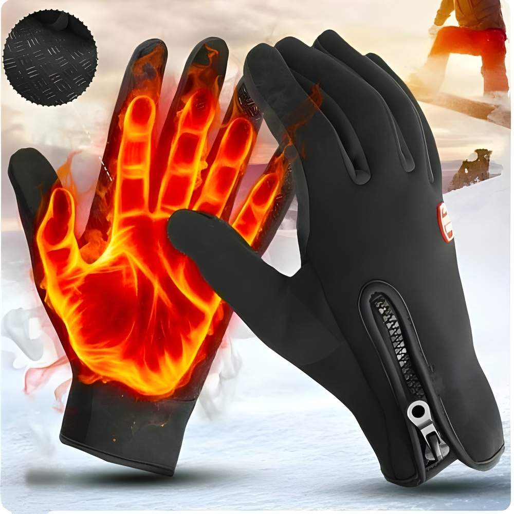 Unisex Touchscreen Winter Gloves | Waterproof & Windproof | Thermal Fleece Lining | Anti-Slip Palm