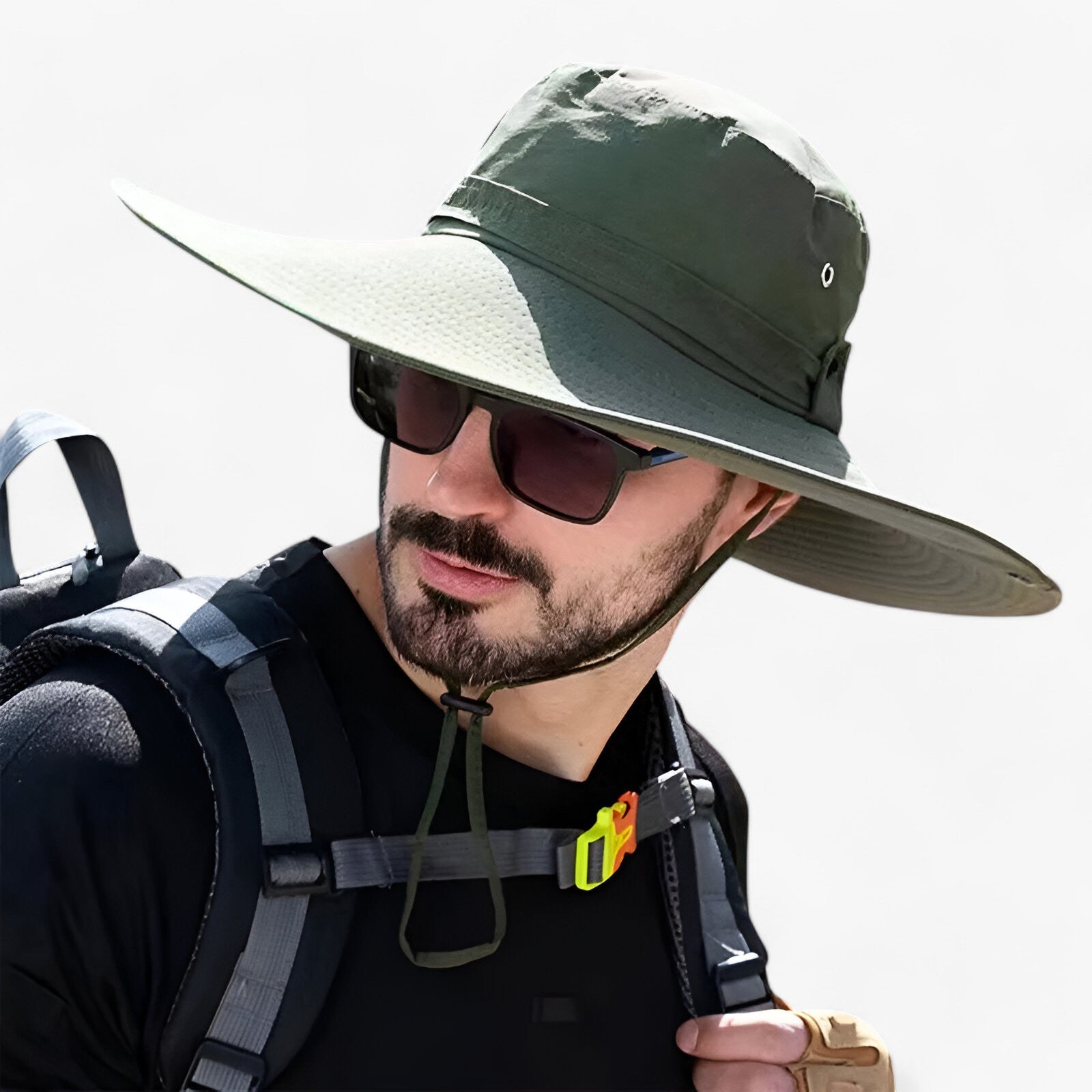 Unisex UV Sun Hat | Breathable Mesh & Wide Brim | Adjustable Drawstring | Hiking, Fishing & Beach