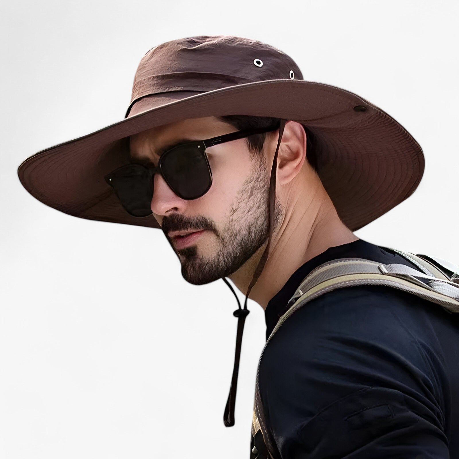 Unisex UV Sun Hat | Breathable Mesh & Wide Brim | Adjustable Drawstring | Hiking, Fishing & Beach
