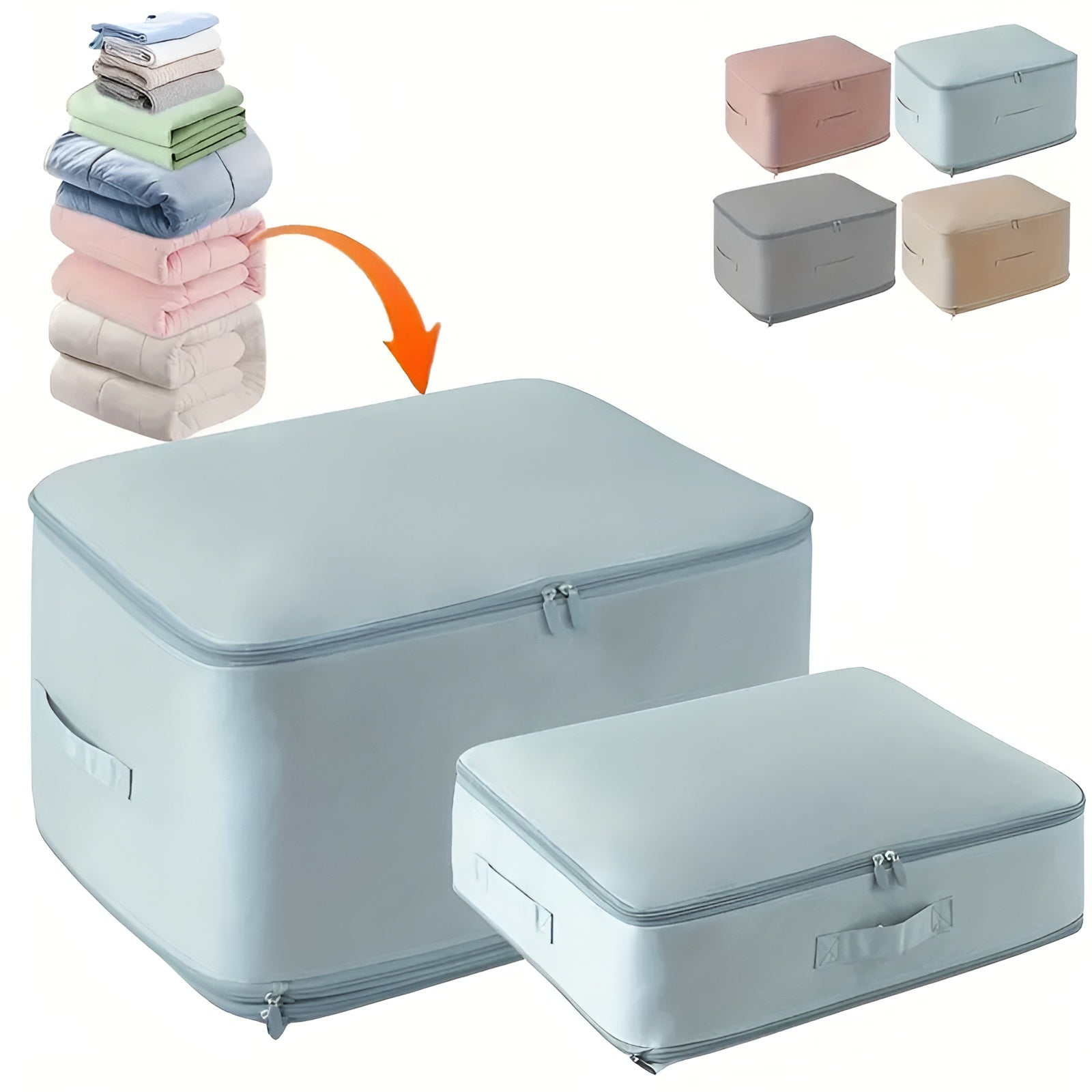 Vacuum Storage Bags | Space-Saving Compression | Airtight Zipper & Valve | Closet Organization