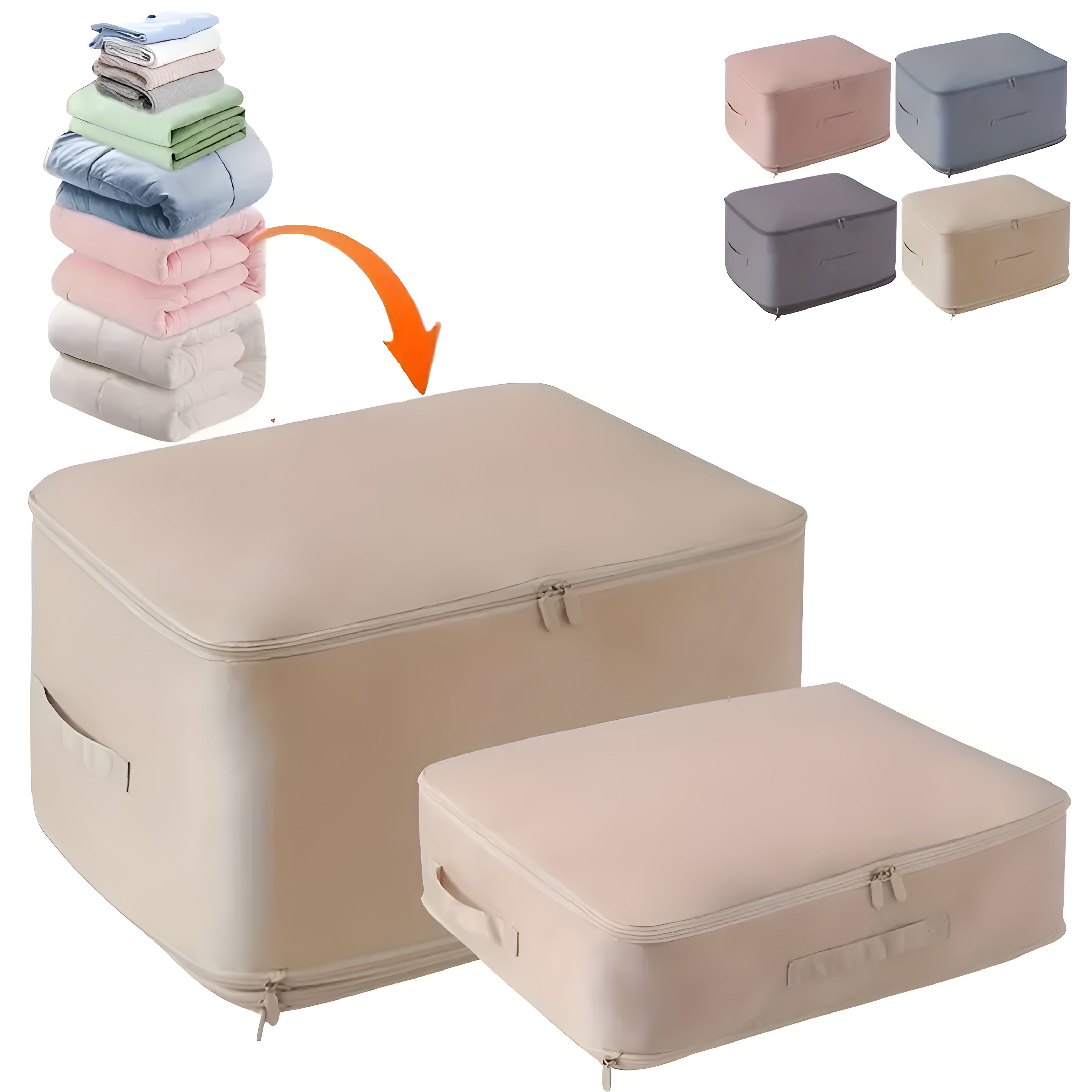 Vacuum Storage Bags | Space-Saving Compression | Airtight Zipper & Valve | Closet Organization