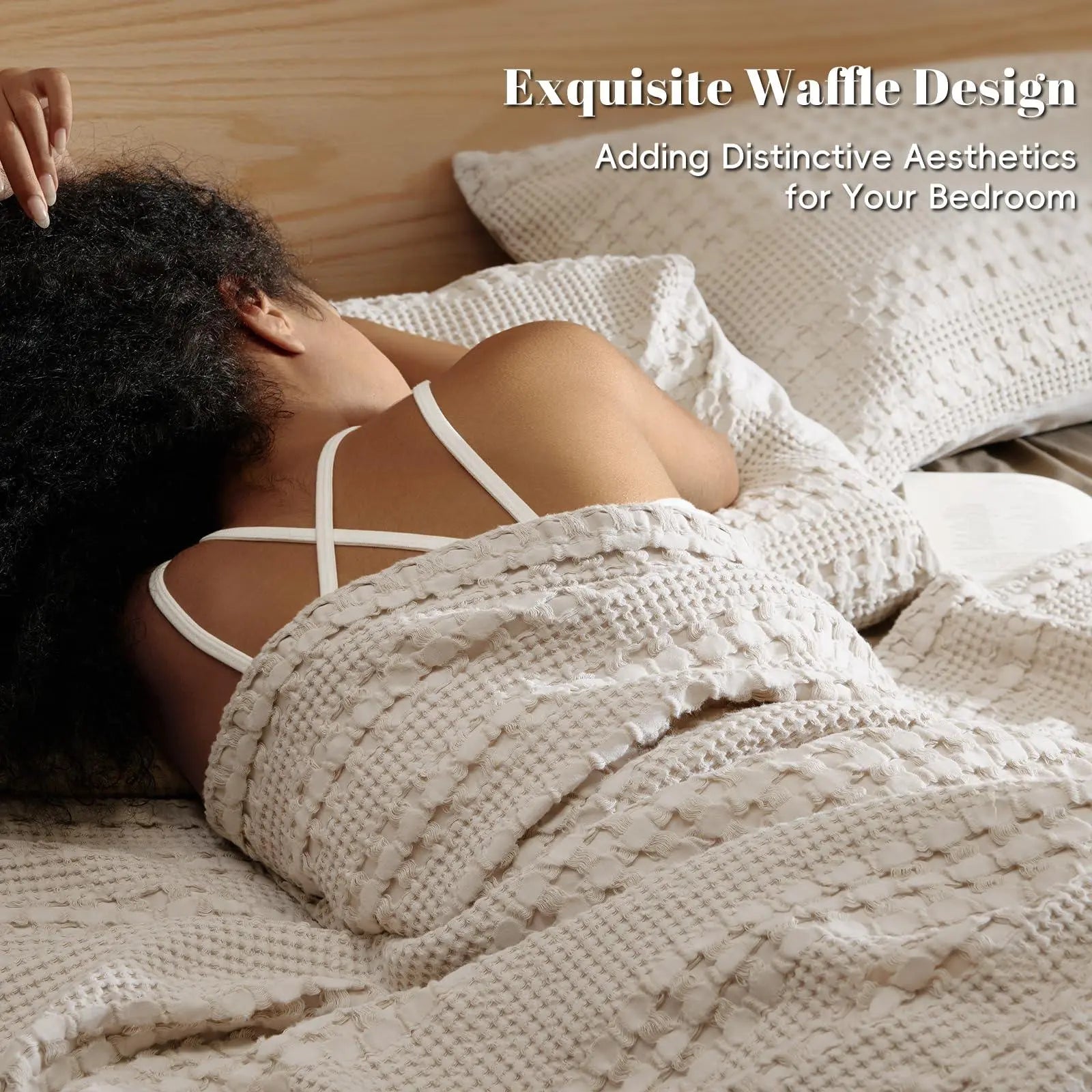 Waffle Weave Blanket | Lightweight Breathable for Summer | 100% Cotton