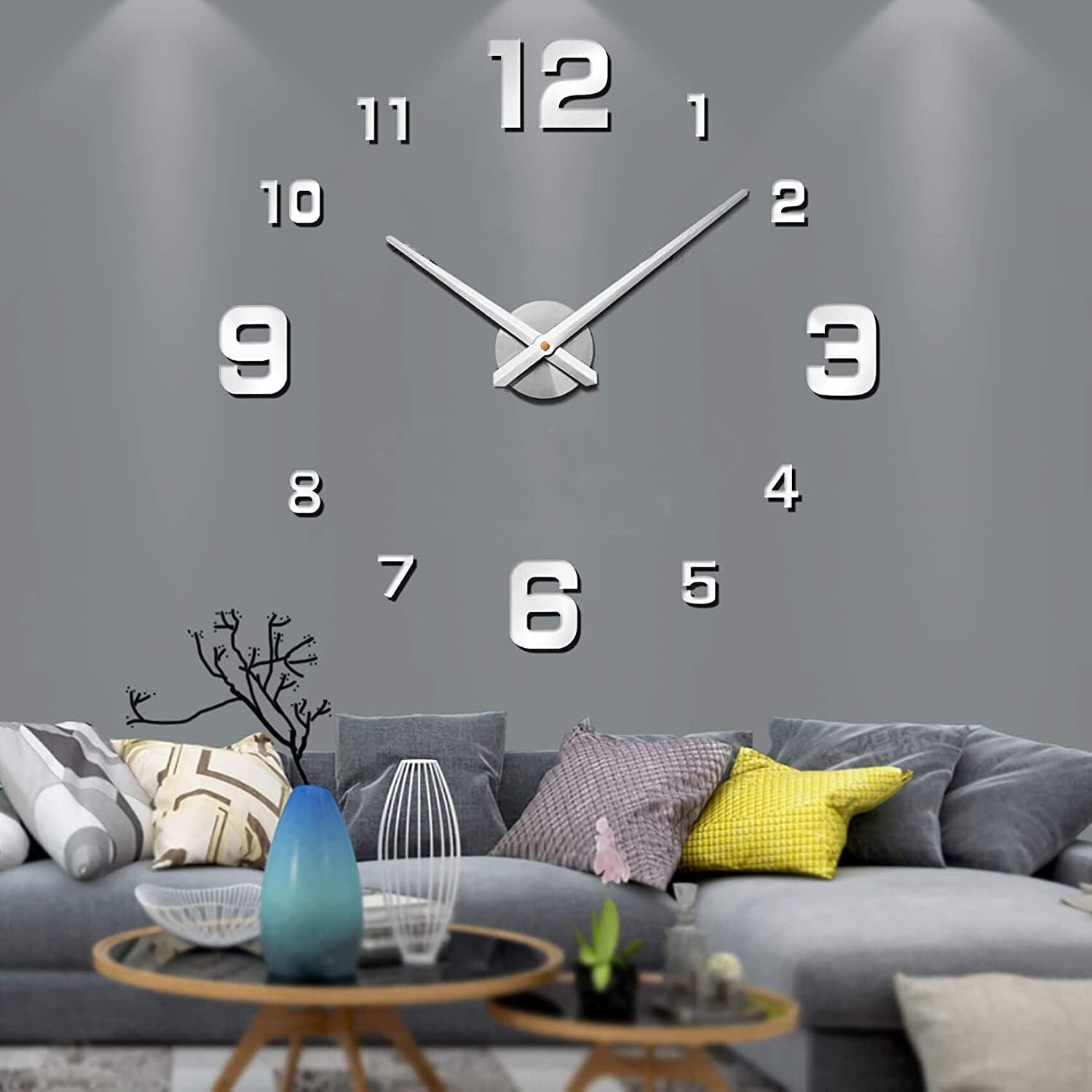 Wall Clock | Artistic Statement Design | 15.7 in Diameter | Quartz Movement