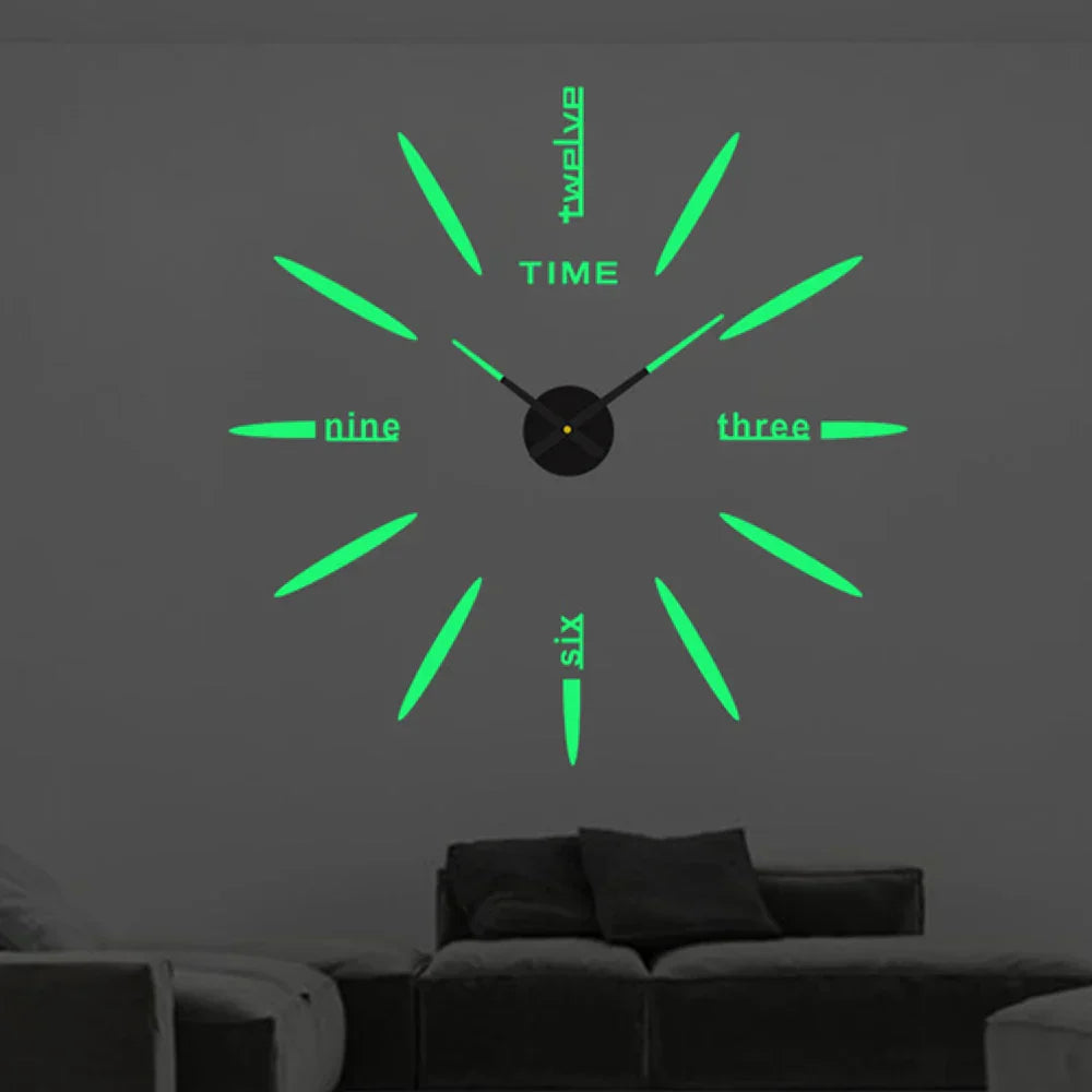 Wall Clock | Large Mirror Finish Modern Design | Acrylic Construction | Elegant Home Decor