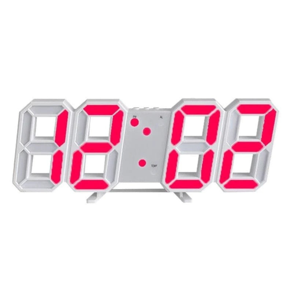 Wall Clock | Minimalist Slim 3D LED Display | Auto-Dimming Night Mode