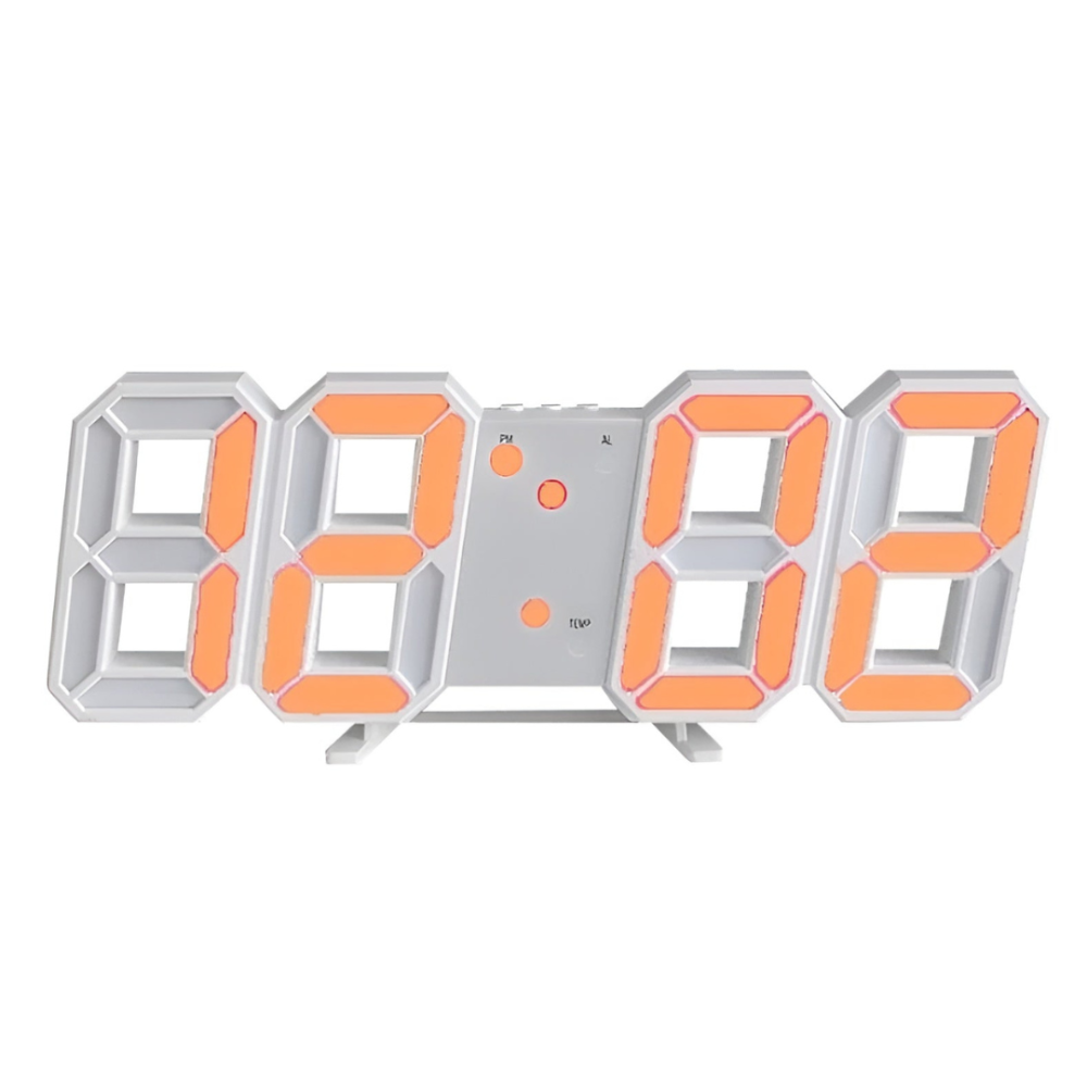Wall Clock | Minimalist Slim 3D LED Display | Auto-Dimming Night Mode