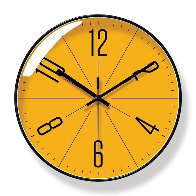 Wall Clock | Scandinavian Minimalist Black & White | Silent Quartz Movement
