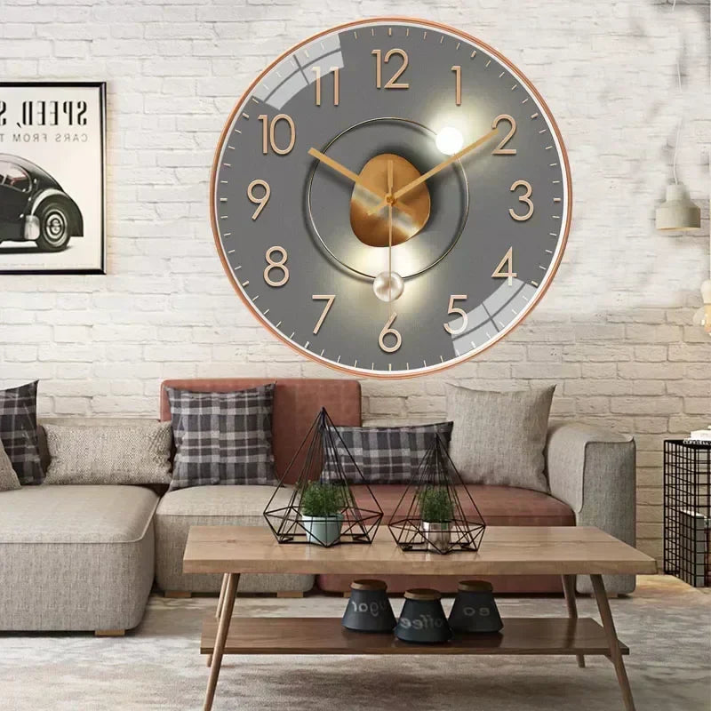 Wall Clock | Silent Non-Ticking Classic Design | 30cm Diameter | Bedroom & Office