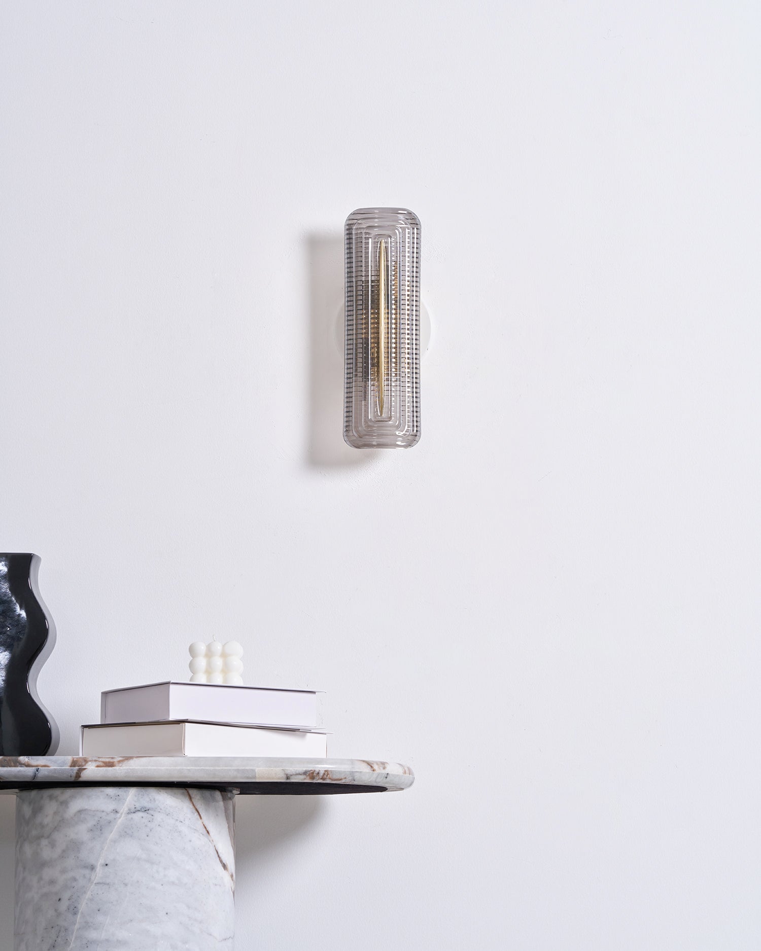 Wall Lamp | Geometric Textured Linear Design | Dimmable Hardwired | Ambient Accent Light