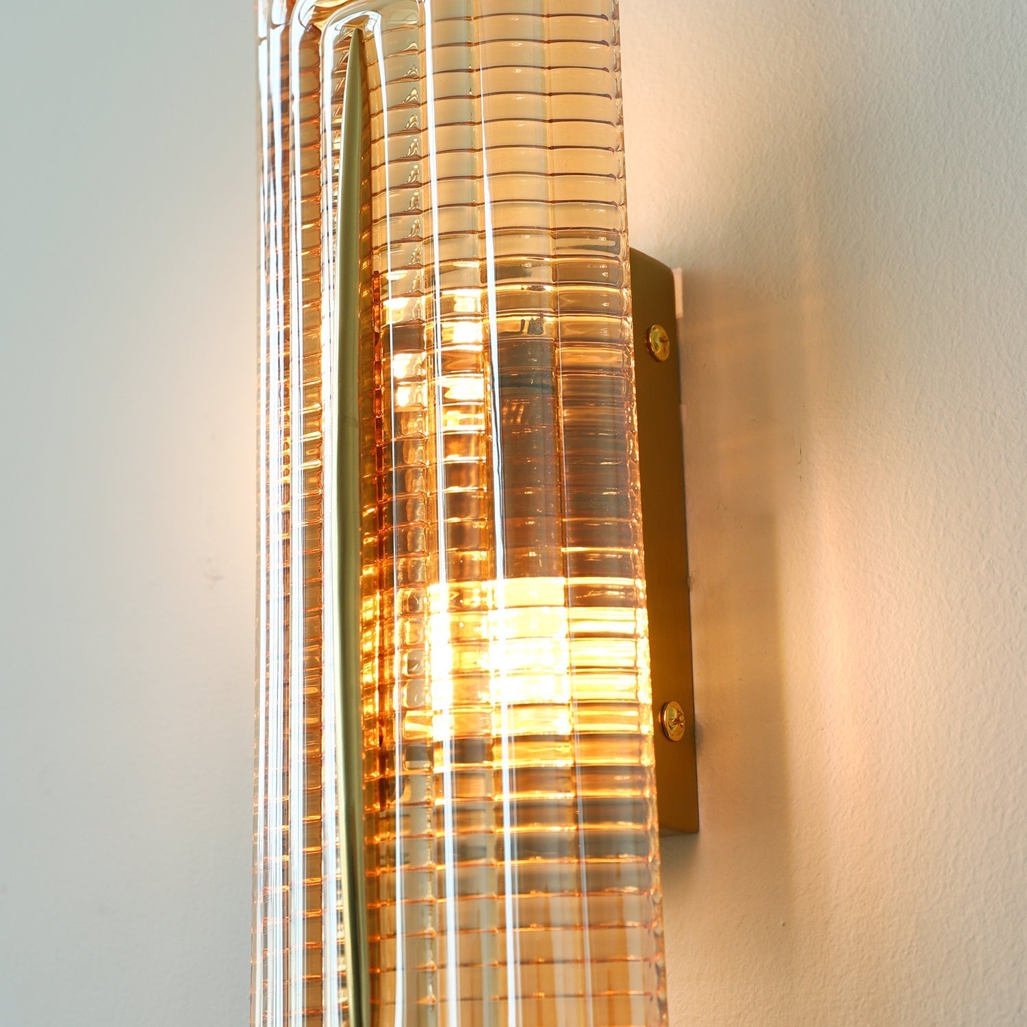 Wall Lamp | Geometric Textured Linear Design | Dimmable Hardwired | Ambient Accent Light