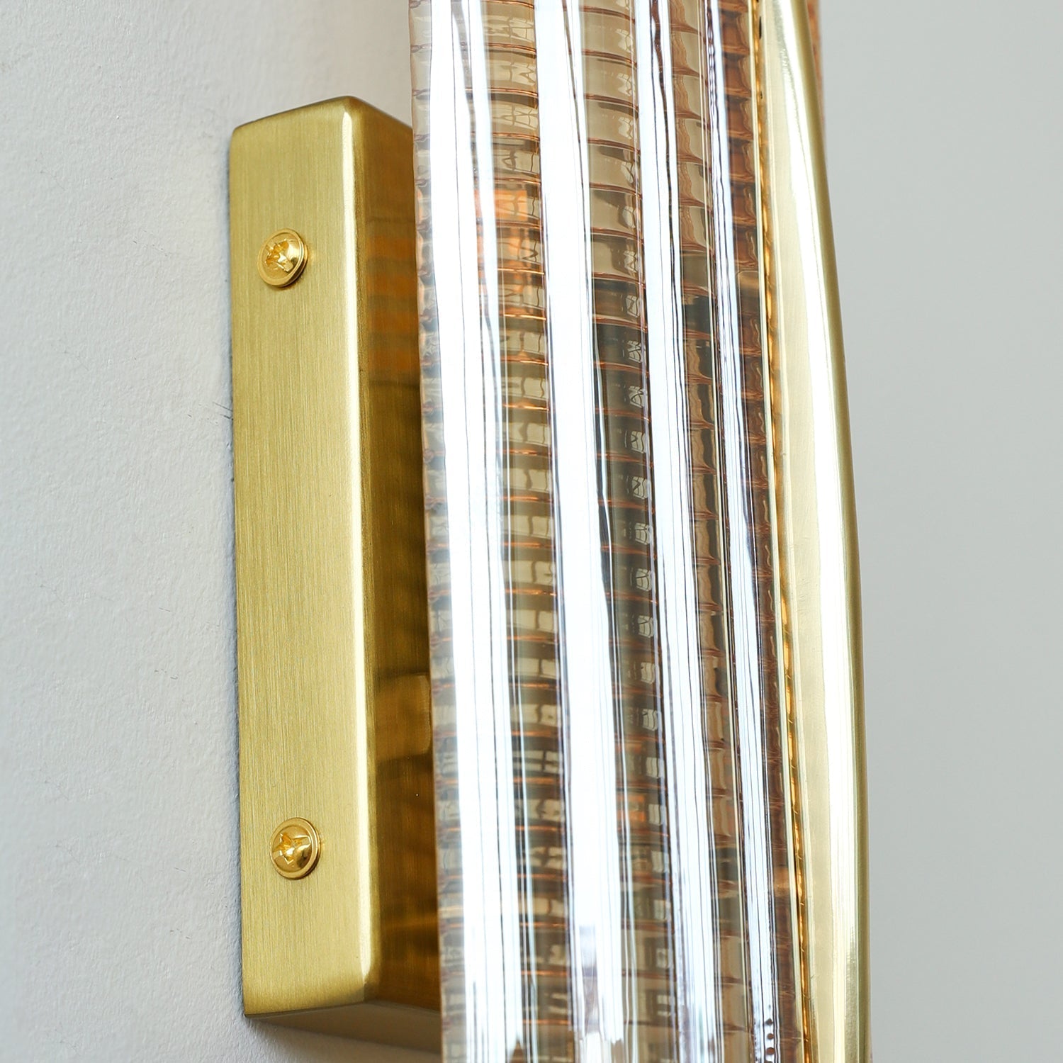 Wall Lamp | Geometric Textured Linear Design | Dimmable Hardwired | Ambient Accent Light