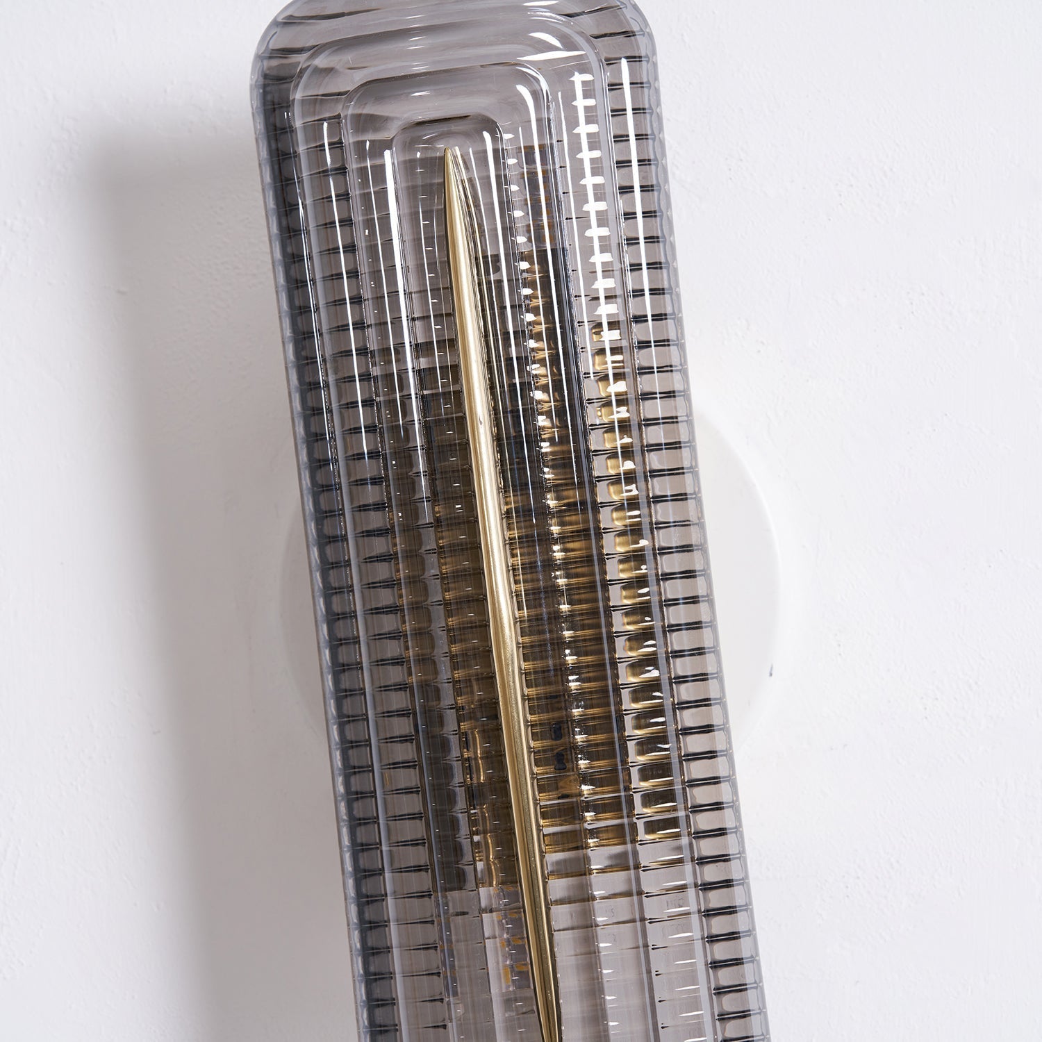 Wall Lamp | Geometric Textured Linear Design | Dimmable Hardwired | Ambient Accent Light