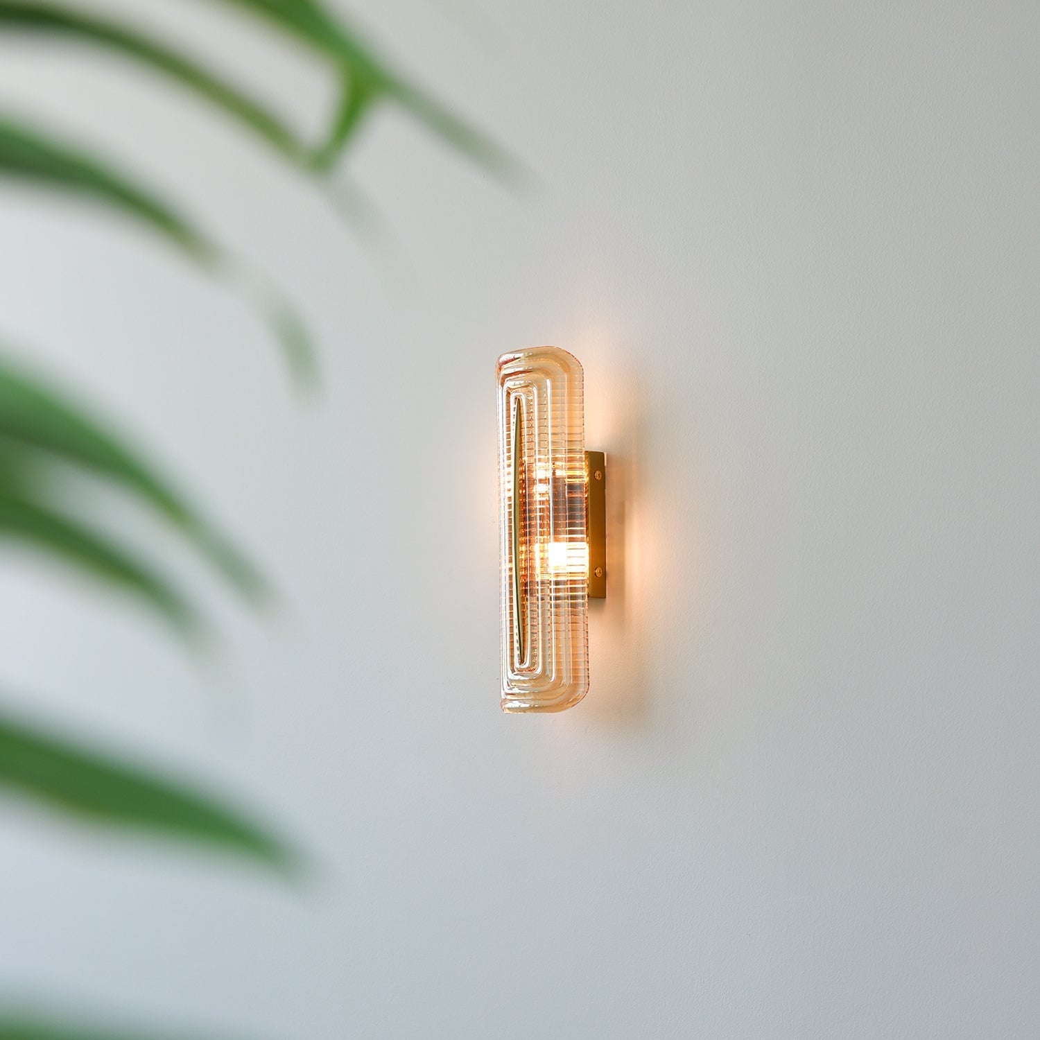 Wall Lamp | Geometric Textured Linear Design | Dimmable Hardwired | Ambient Accent Light