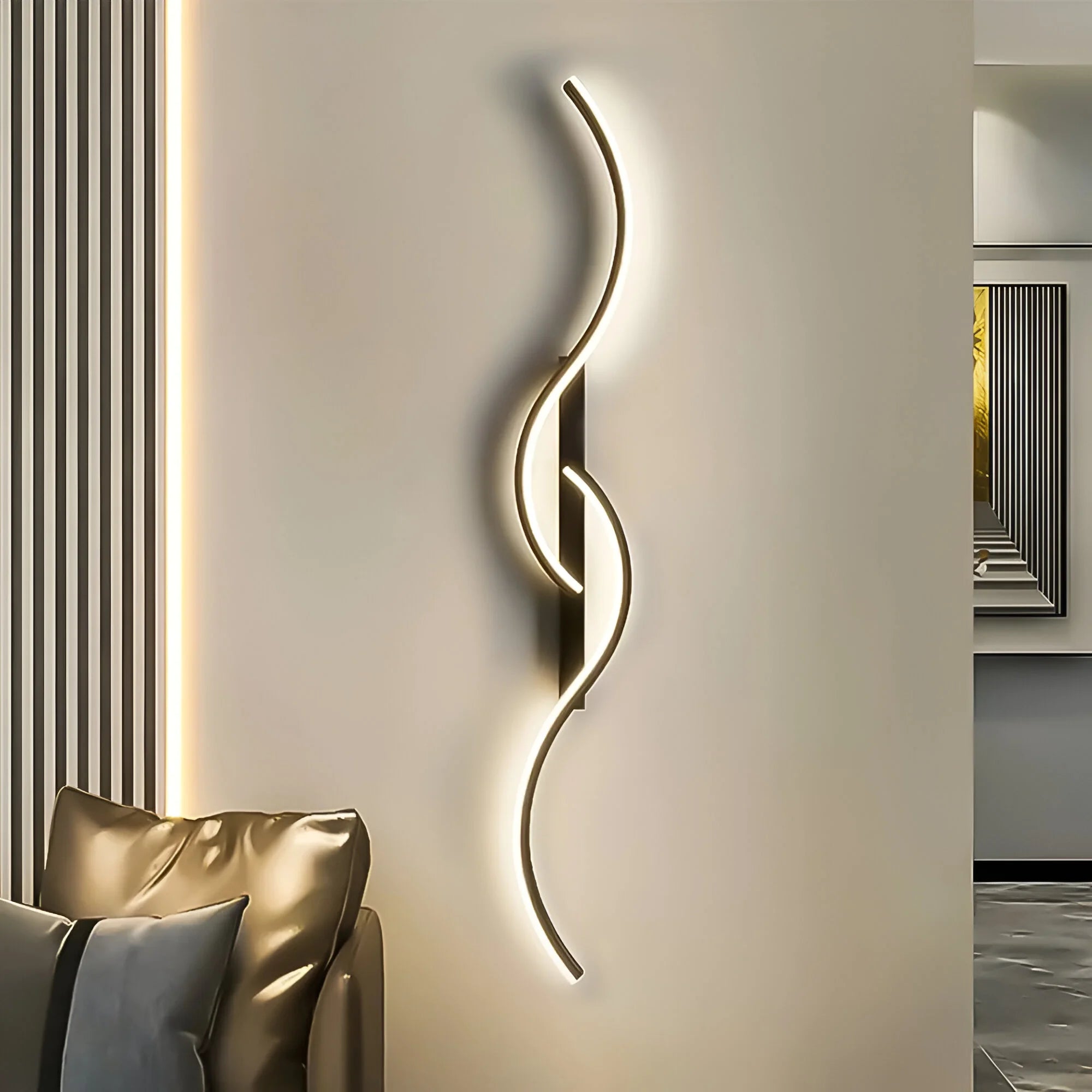Wall Light | Curved LED | Dimmable with Remote & Adjustable Color | Ambient Lighting