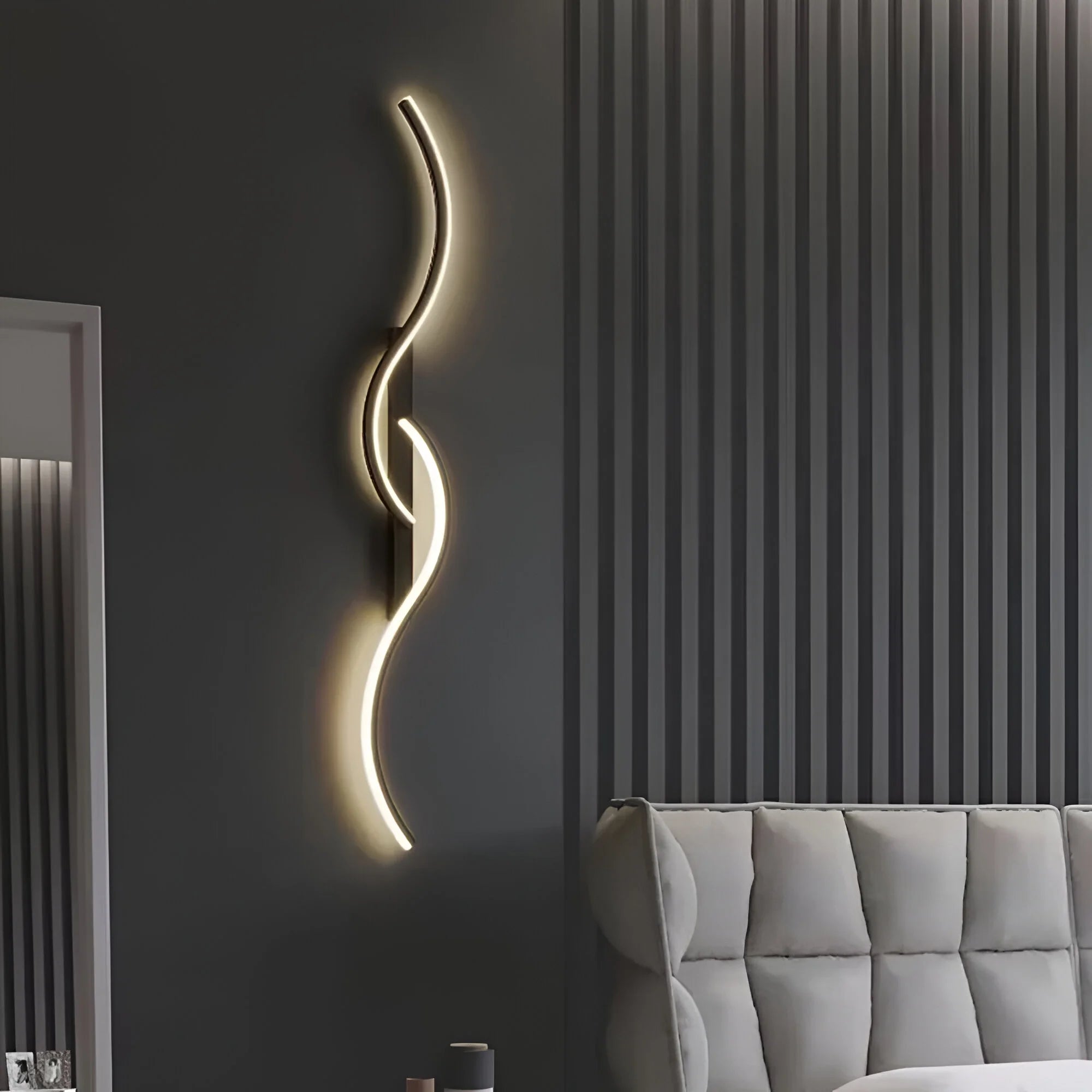 Wall Light | Curved LED | Dimmable with Remote & Adjustable Color | Ambient Lighting