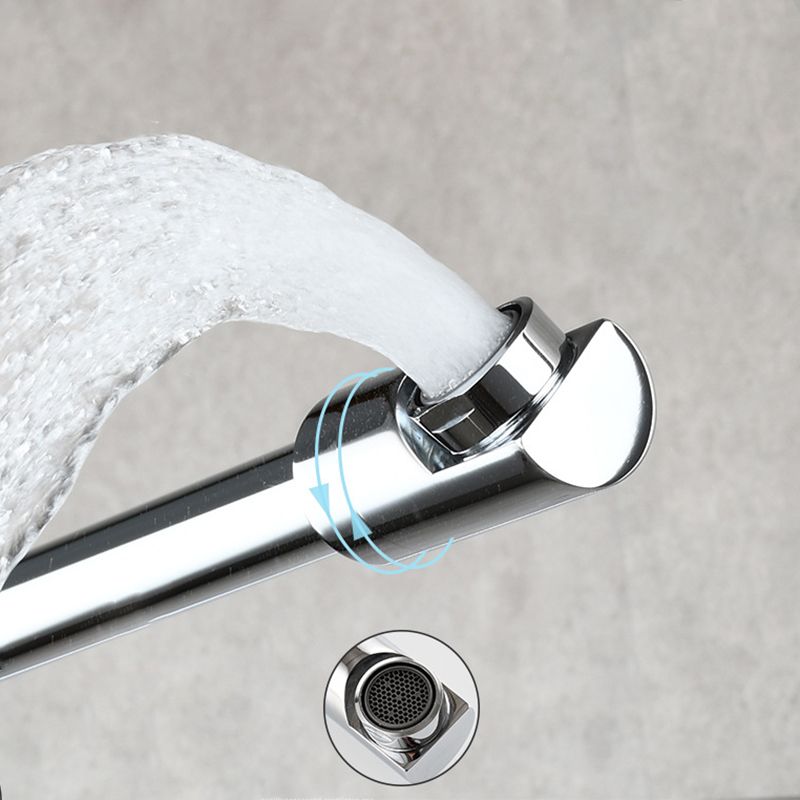 Wall-Mounted Pot Filler Faucet | Low-Profile Swivel Spout | Single-Handle Copper | 19.5 in Reach