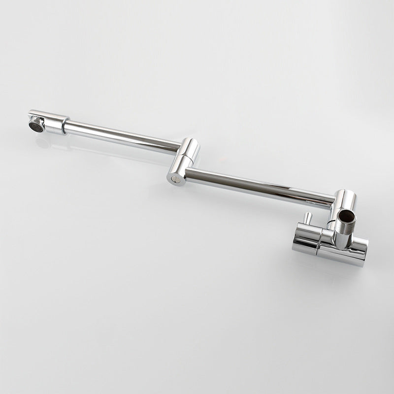 Wall-Mounted Pot Filler Faucet | Low-Profile Swivel Spout | Single-Handle Copper | 19.5 in Reach