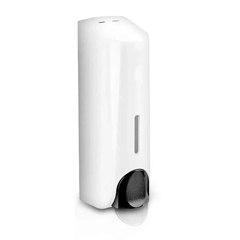 Wall-Mounted Shower Dispenser | 350ml Refillable Pump | Transparent Reservoir | Space-Saving