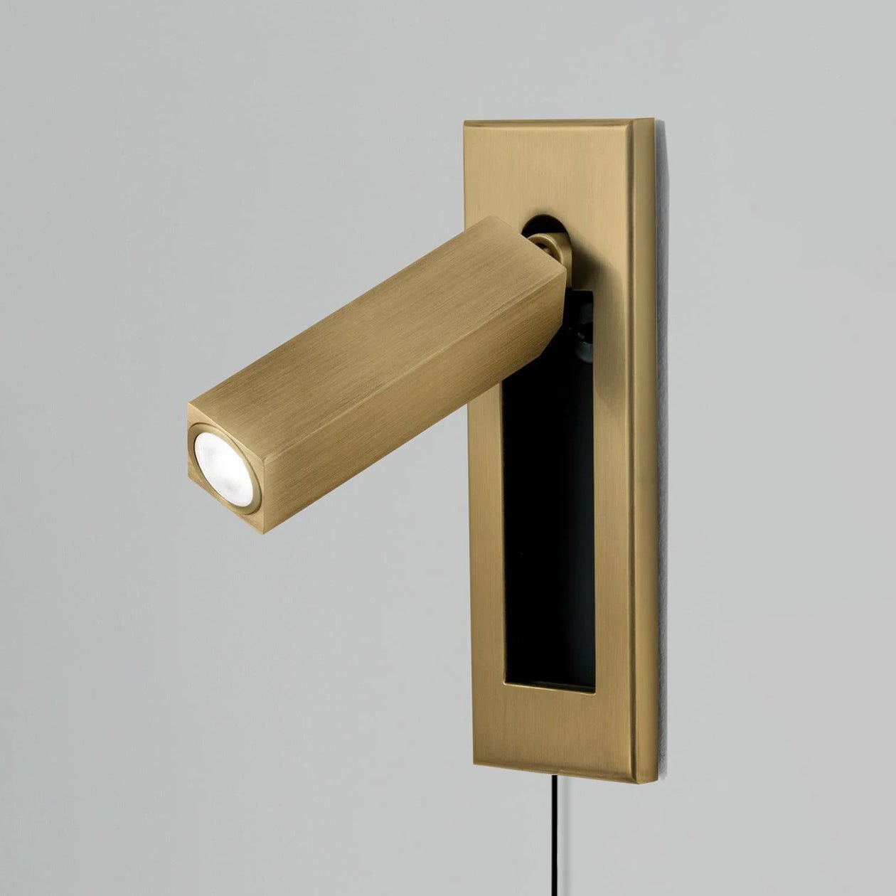 Wall Reading Lamp | Foldable Recessed | Adjustable Head & Hidden Switch | Space-Saving