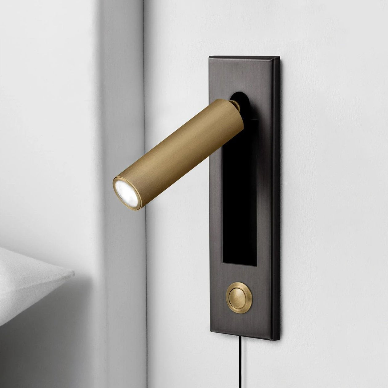 Wall Reading Lamp | Foldable Recessed | Adjustable Head & Hidden Switch | Space-Saving