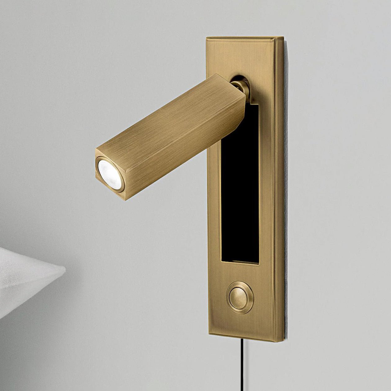 Wall Reading Lamp | Foldable Recessed | Adjustable Head & Hidden Switch | Space-Saving