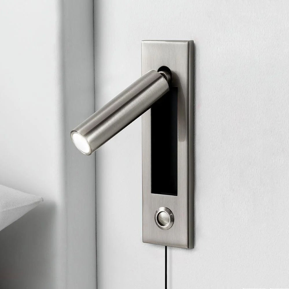 Wall Reading Lamp | Foldable Recessed | Adjustable Head & Hidden Switch | Space-Saving