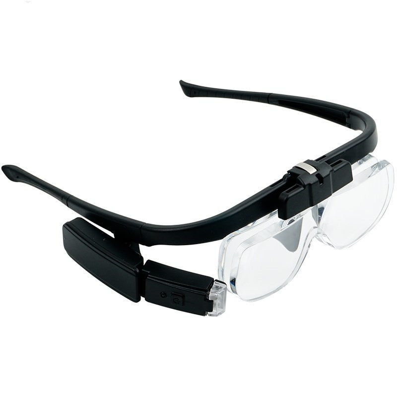 Wearable Magnifier | Adjustable LED Light Angle | 1.5-4.5X Magnification & Swappable Lenses