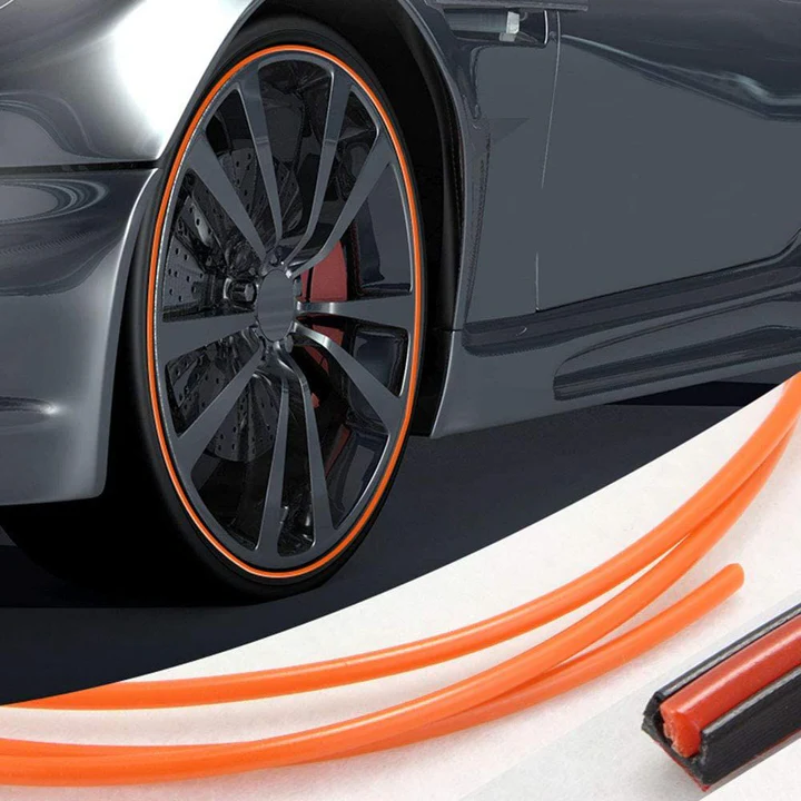 Wheel Rim Protector | 8m Rubber Protective Strip | Strong Adhesive & Universal Fit | Curb Guard