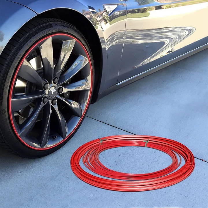 Wheel Rim Protector | 8m Rubber Protective Strip | Strong Adhesive & Universal Fit | Curb Guard
