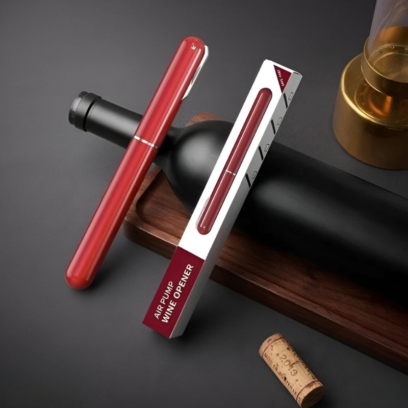 Wine Bottle Opener | Air-Pressure Cork Extractor | Stainless Steel & Acrylic | Gentle on Corks