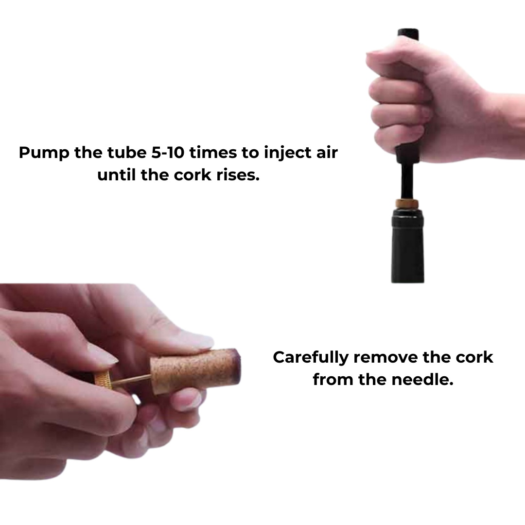 Wine Opener | Air Pressure Push-Button | Stainless Steel | Compact & Portable