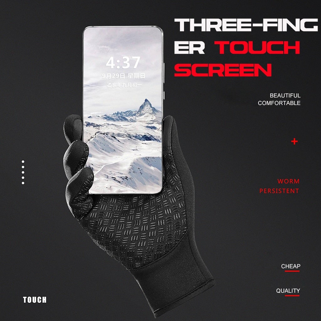 Winter Thermal Gloves | Waterproof Touchscreen | Non-Slip Grip & Elastic Cuff
