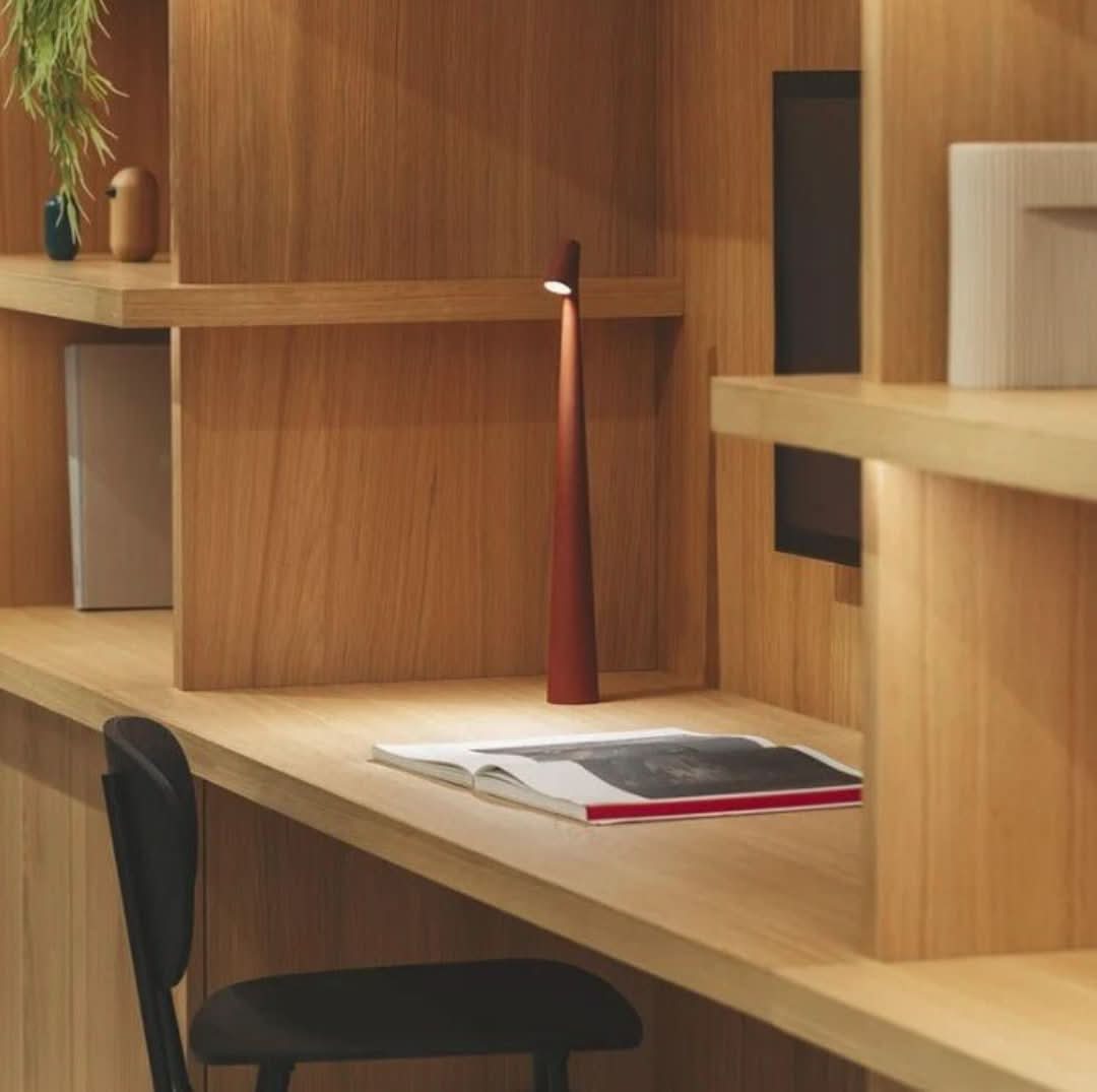 Wireless Table Lamp | Nordic Minimalist Design | Touch-Dimmable LED & USB Rechargeable