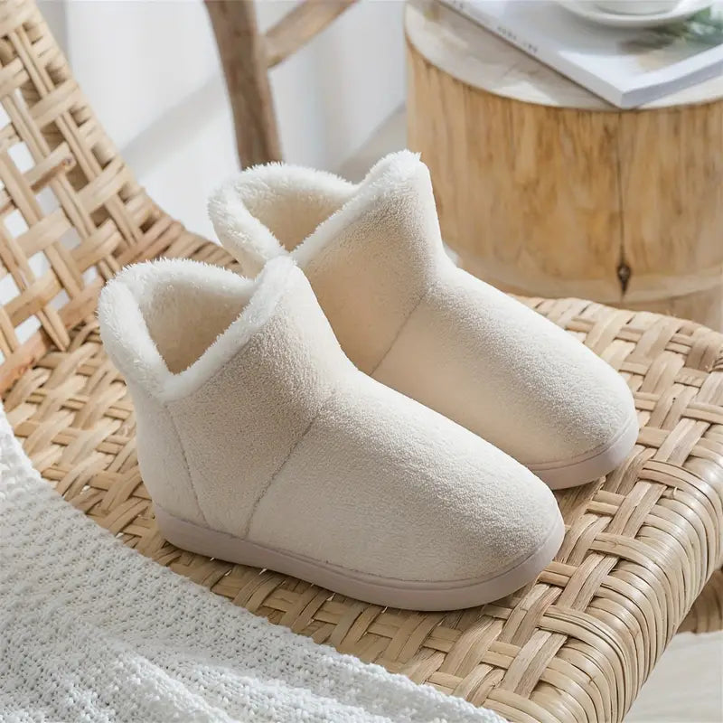 Women's Ankle Boot Slippers | Sherpa-Lined Plush Interior | Non-Slip Rubber Sole | Comfortable Fit