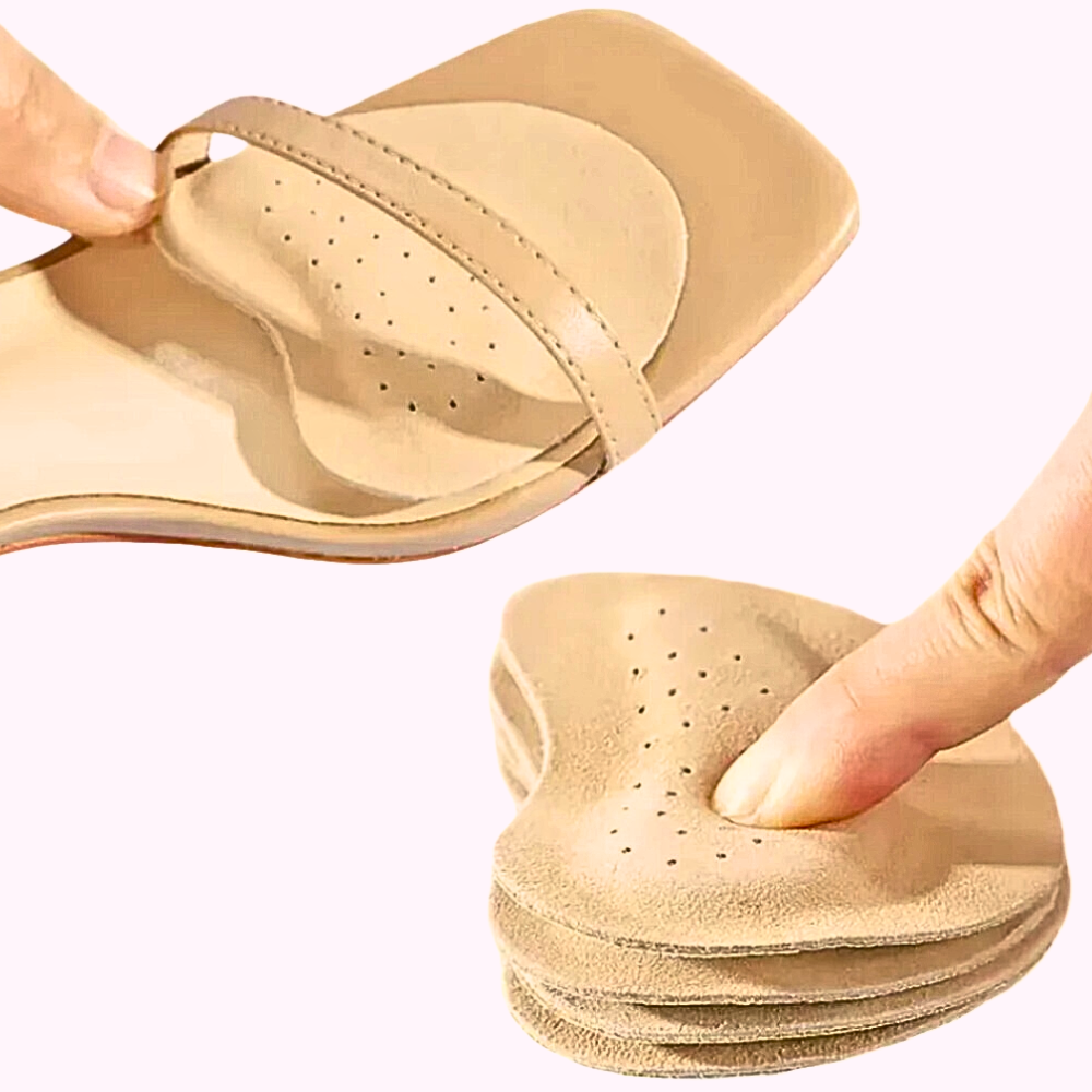 Women’s Forefoot Cushions | Anti-Slip Contoured Pads | Leather Foam Massage Bumps Pain Relief